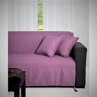 Chenille ριχτάρια,μεγάλων διαστάσεων,σε χρώμα λιλά 7010-11