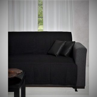 Chenille ριχτάρια,μεγάλων διαστάσεων,σε χρώμα μαύρο 7010-12