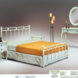 Κρεβάτι μονό, μεταλλικό, βαριάς ελληνικής κατασκευής!! 9139-1