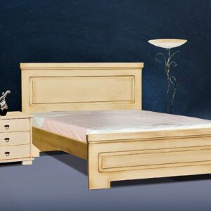 Κρεβάτι ημίδιπλο, πατίνα δρυς, βαριάς ελληνικής κατασκευής!! 9006-2