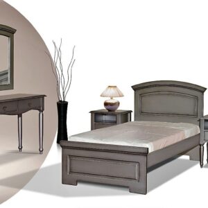 Κρεβάτι ημίδιπλο, πατίνα δρυς, βαριάς ελληνικής κατασκευής!! 9007-2