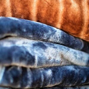 Βελούδινη κουβέρτα μονή, μονόχρωμη, 160Χ220cm, σε μπλε χρώμα (7420-1)