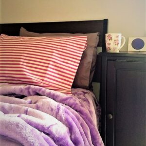 Βελούδινη κουβέρτα μονή, μονόχρωμη, 160Χ220cm, σε λιλά χρώμα (7420-3)