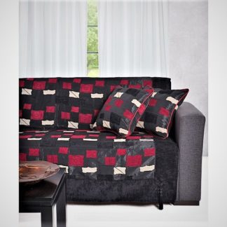 Chenille ριχτάρια,μεγάλων διαστάσεων,σε χρώμα μαύρο 7011-4