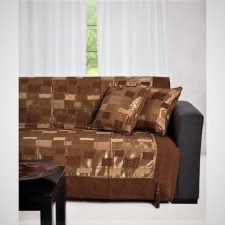 Chenille ριχτάρια,μεγάλων διαστάσεων,σε χρώμα καφέ 7011-3