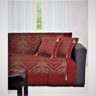 Chenille ριχτάρια,σε χρώμα κόκκινο 7012-3