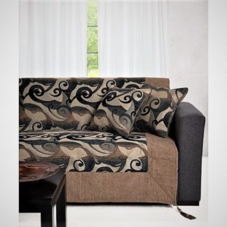 Chenille ριχτάρια,μεγάλων διαστάσεων,σε χρώμα καφέ 7011-5