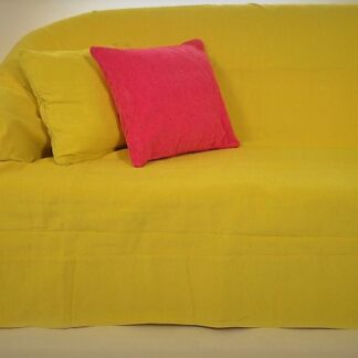 Chenille ριχτάρια,μεγάλων διαστάσεων,σε χρώμα κίτρινο-όχρα 7011-12