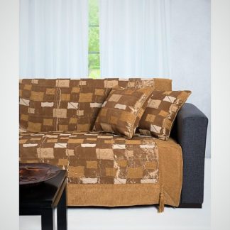 Chenille ριχτάρια,μεγάλων διαστάσεων,σε χρώμα χρυσό 7011-1