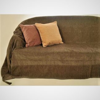 Chenille ριχτάρια,μεγάλων διαστάσεων,σε χρώμα καφέ 7011-15