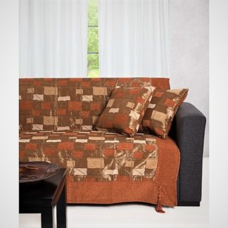 Chenille ριχτάρια,μεγάλων διαστάσεων,σε χρώμα κεραμιδί 7011-2