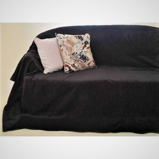 Chenille ριχτάρια,μεγάλων διαστάσεων,σε χρώμα μαύρο 7011-9