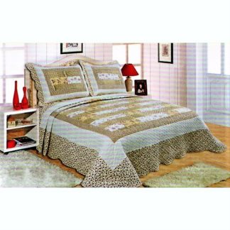 Κουβερλί καπιτονέ, καφέ,λαδί,άσπρο χρώμα!! (7000-46)