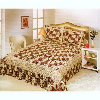 Κουβερλί πατσγουόρκ μπεζ καφέ καπιτονέ!! (7000-54)