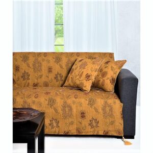 Chenille ριχτάρια,κλασσικά, χρυσού χρώματος 7012-9