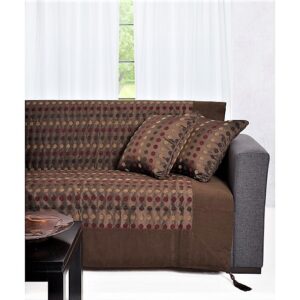 Chenille ριχτάρια,μεγάλων διαστάσεων,σε καφέ χρώμα 7012-13