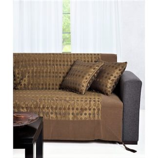 Chenille ριχτάρια,μεγάλων διαστάσεων,σε λαδί χρώμα 7012-14