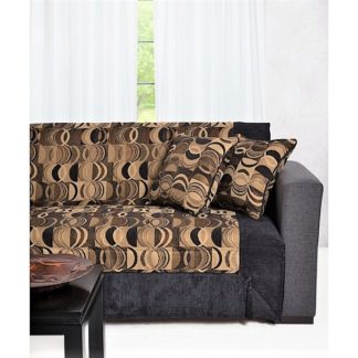 Chenille ριχτάρια,μεγάλων διαστάσεων,σε συνδυασμό μαύρου,καφέ και χρυσού χρώματος  7012-5