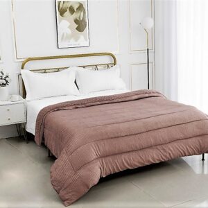 Κουβερτοπάπλωμα  ημίδιπλο καφέ 170Χ220cm 7031-36Η