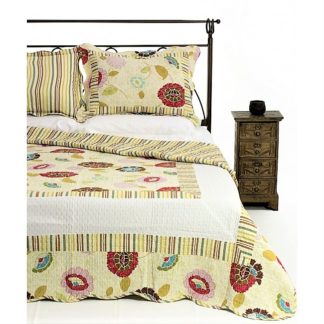 Κουβερλί ημίδιπλο-μονό, μπεζ, καπιτονέ, 100% βαμβακερό!! (7001-17)