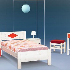 Κρεβάτι ημίδιπλο, ελληνικής κατασκευής, από ξύλο μασίφ σουηδικό 9193-2