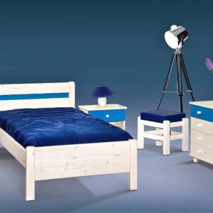 Κρεβάτι ημίδιπλο, ελληνικής κατασκευής, από ξύλο μασίφ σουηδικό 9194-2