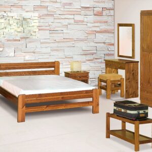 Κρεβάτι ημίδιπλο, ελληνικής κατασκευής, από ξύλο μασίφ σουηδικό 9197-2