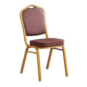 Καρέκλα Μεταλλική Gold/Ύφασμα Καφέ  1000-21