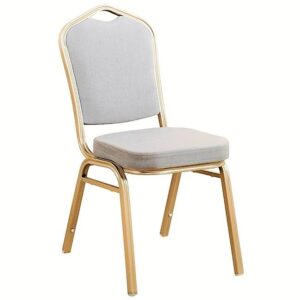 Καρέκλα Μεταλλική Light Gold/Ύφ.Γκρι  1000-17