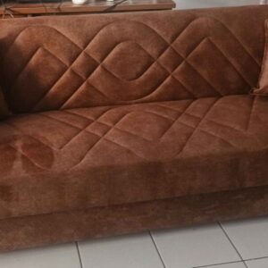 Καναπές τριθέσιος - κρεβάτι, καφέ-σοκολά, με αποθηκευτικό χώρο!!!